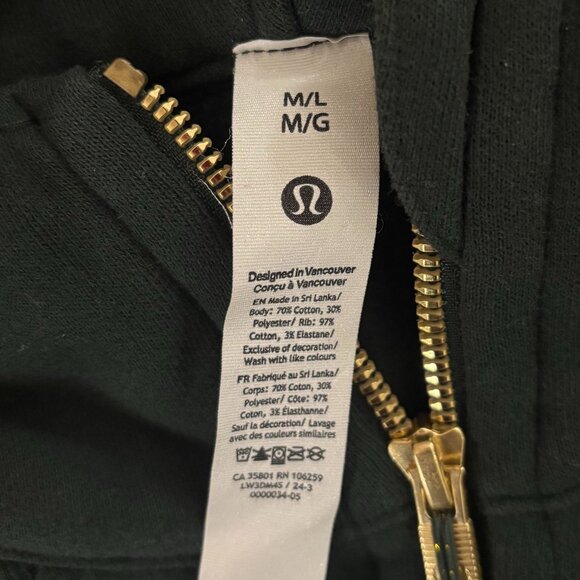 Like New lululemon Scuba Oversized Half-Zip Hoodie, Legacy Green/Gold, Size M/L - Picture 7 of 7
